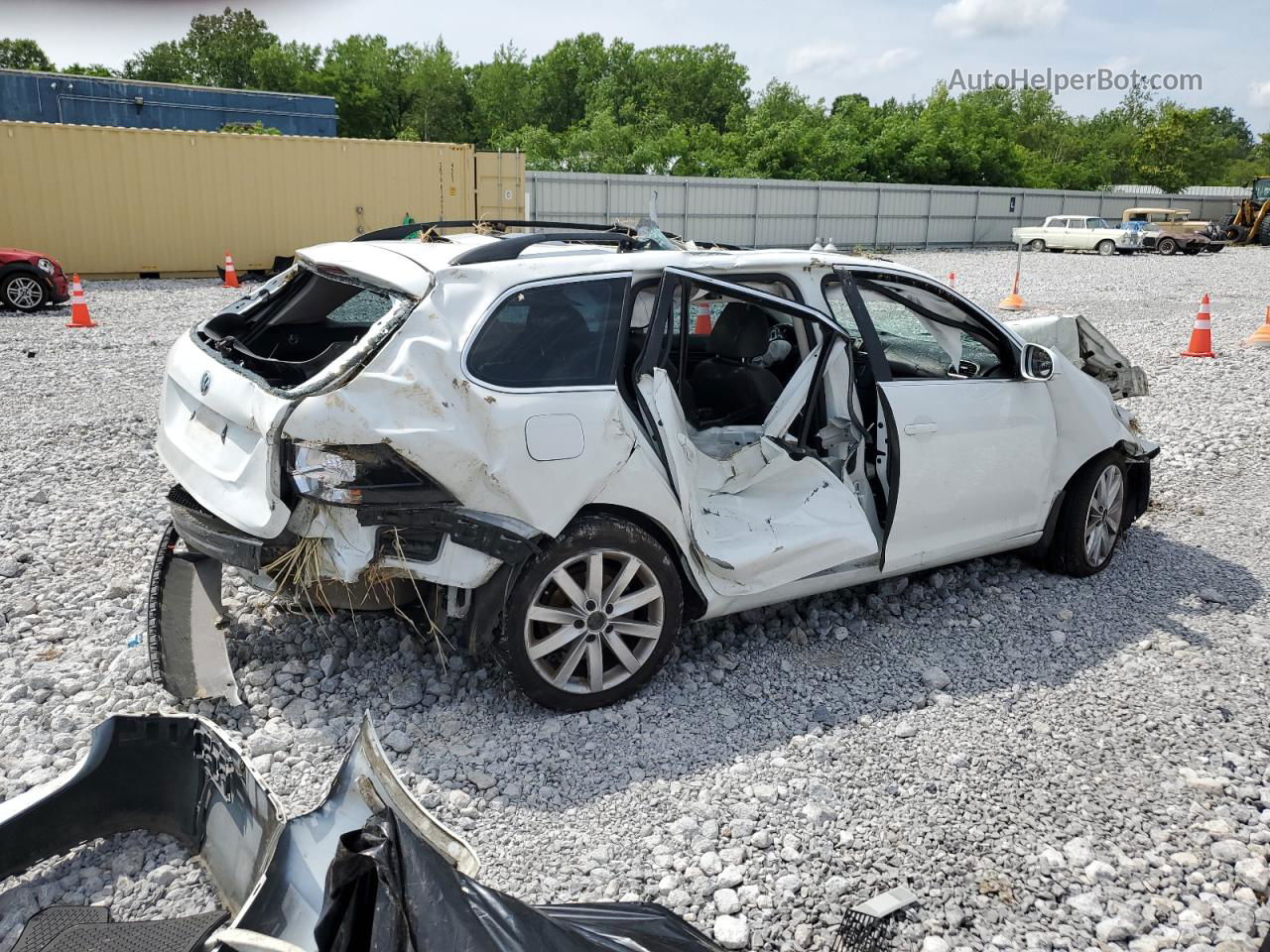 2014 Volkswagen Jetta Tdi White vin: 3VWML7AJ9EM619643