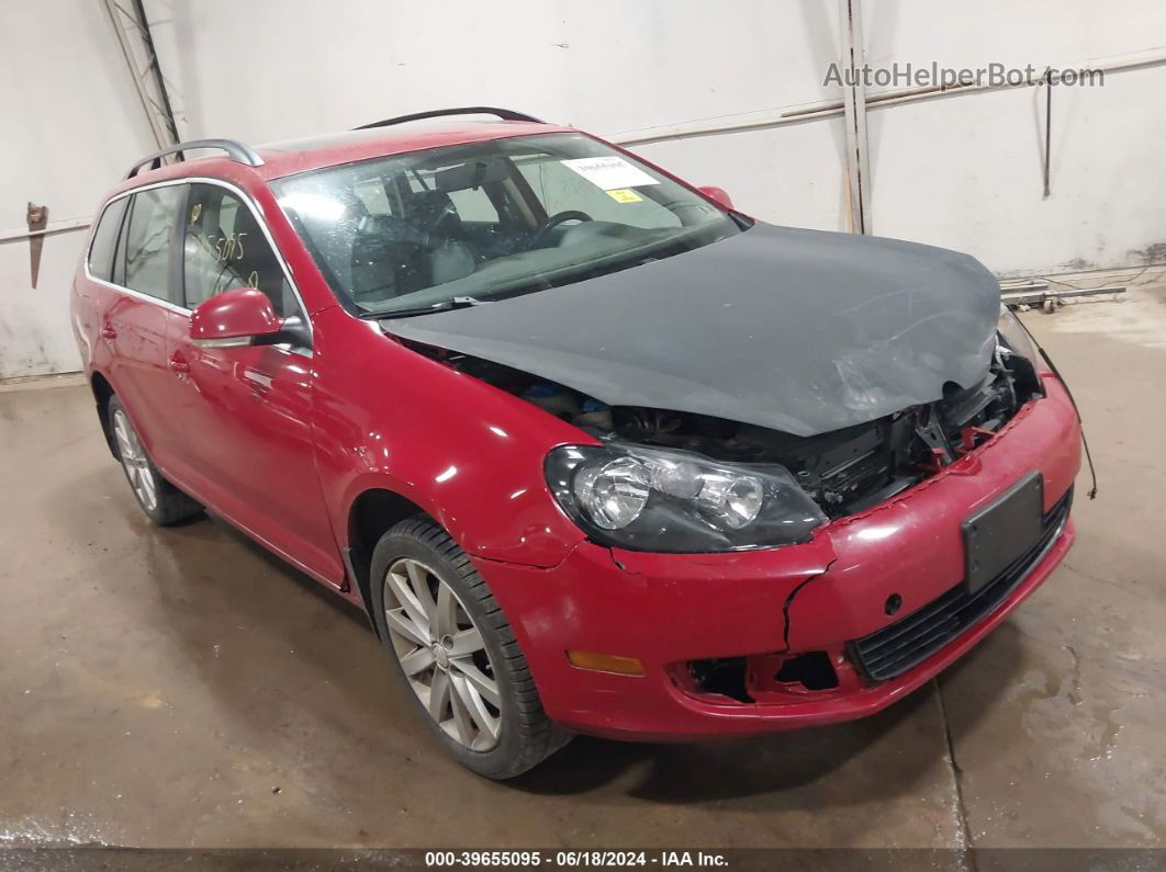 2011 Volkswagen Jetta Sportwagen 2.0l Tdi Red vin: 3VWML7AJXBM629741