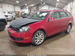 2011 Volkswagen Jetta Sportwagen 2.0l Tdi Red vin: 3VWML7AJXBM629741