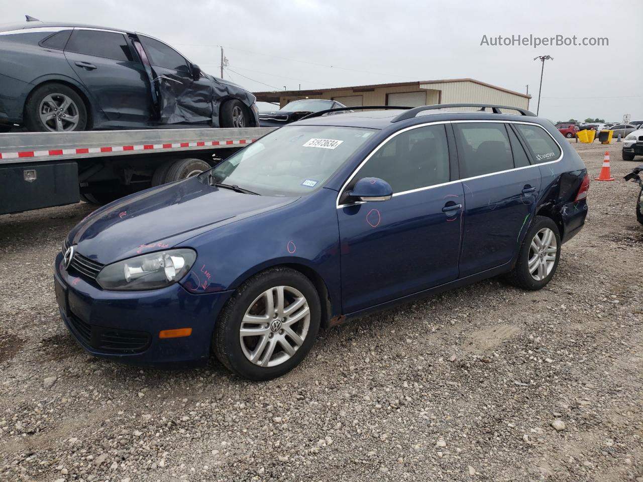 2011 Volkswagen Jetta Tdi Синий vin: 3VWML8AJ5BM624758