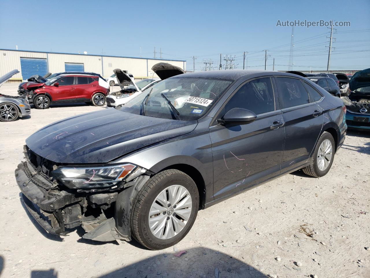 2019 Volkswagen Jetta S Gray vin: 3VWN57BU0KM007172