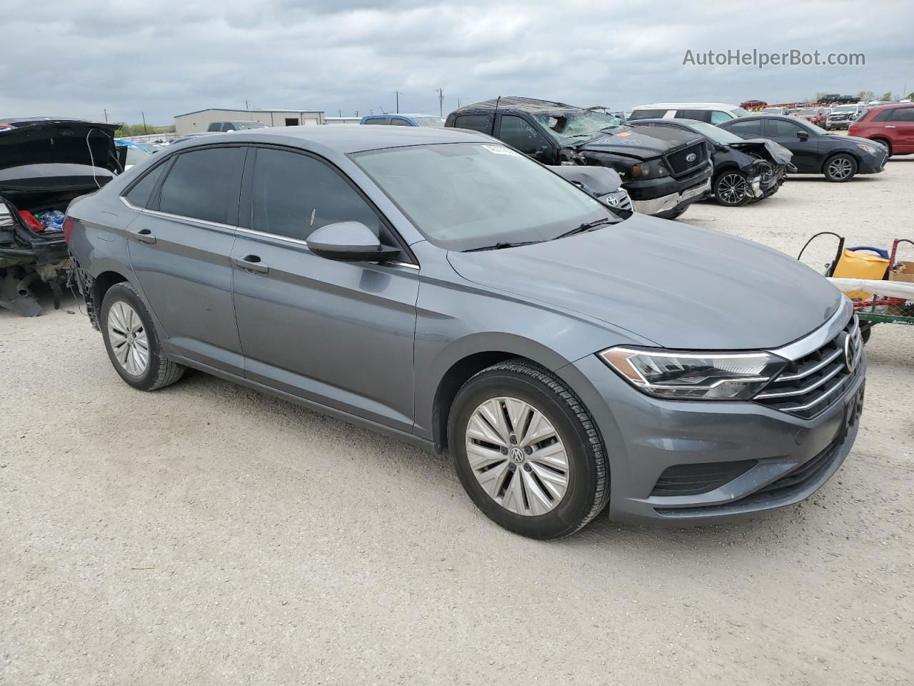 2019 Volkswagen Jetta S Gray vin: 3VWN57BU0KM199211