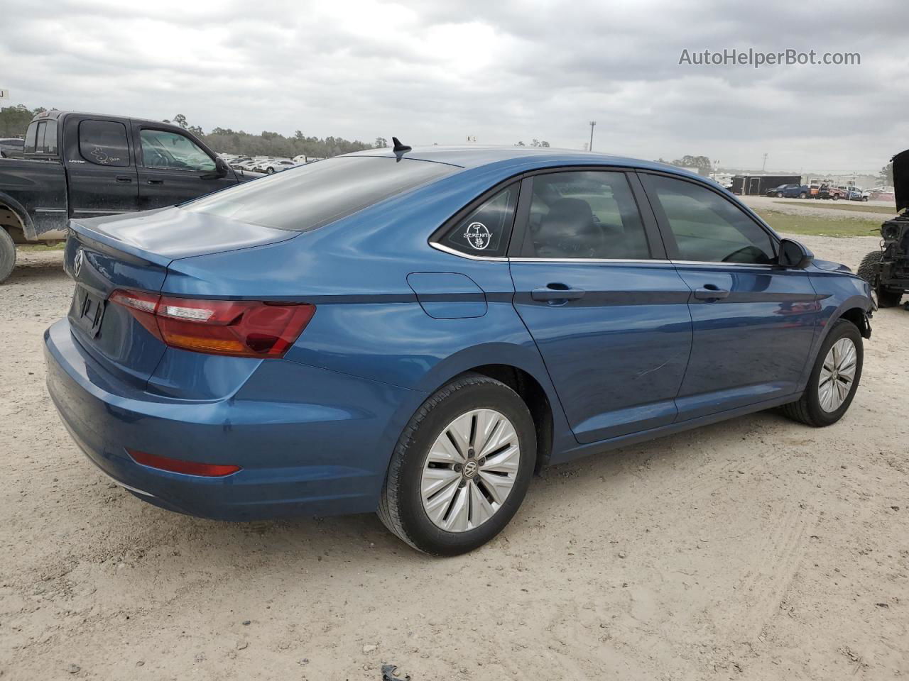 2019 Volkswagen Jetta S Синий vin: 3VWN57BU1KM076890