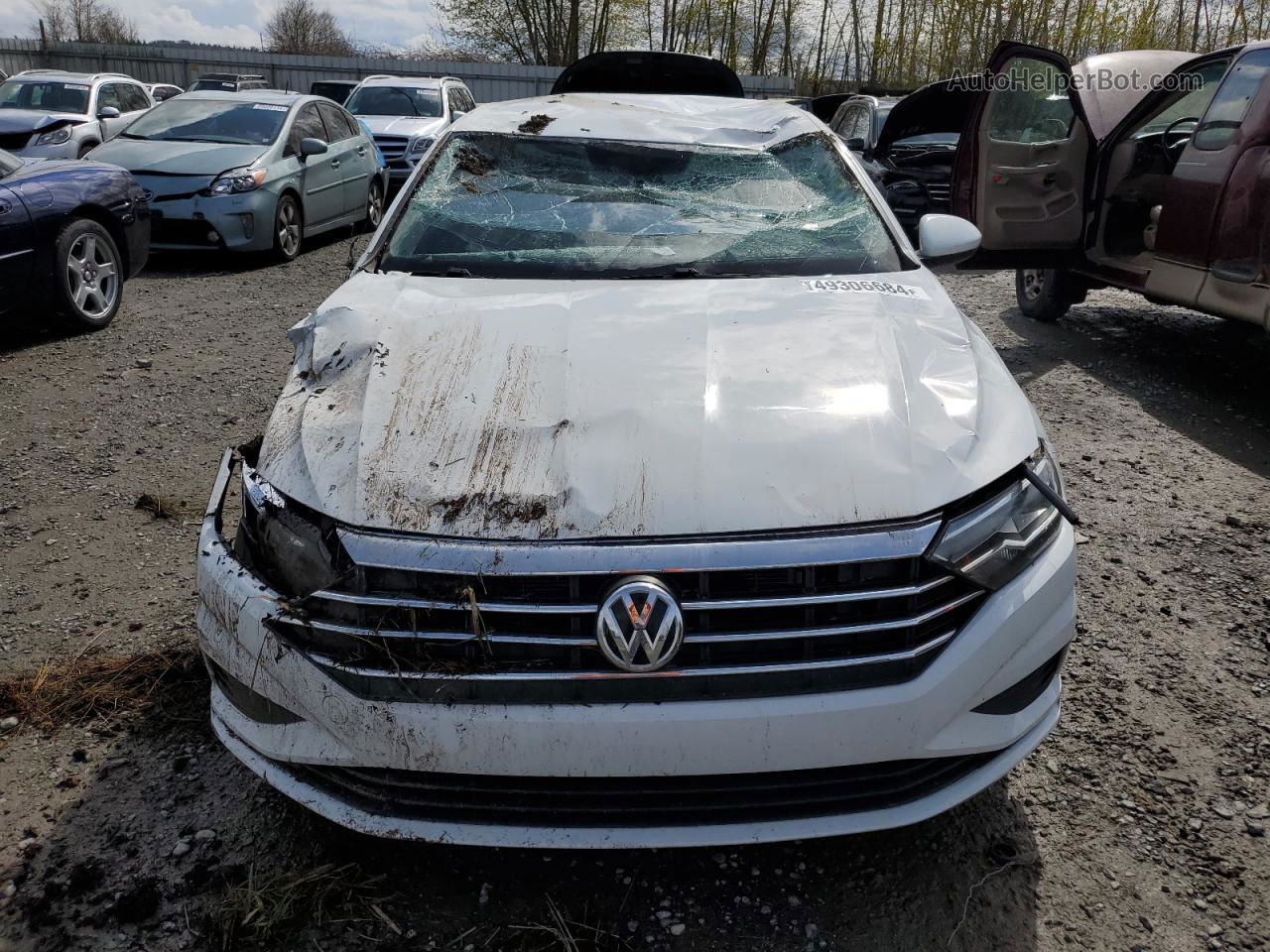 2019 Volkswagen Jetta S White vin: 3VWN57BU2KM149670