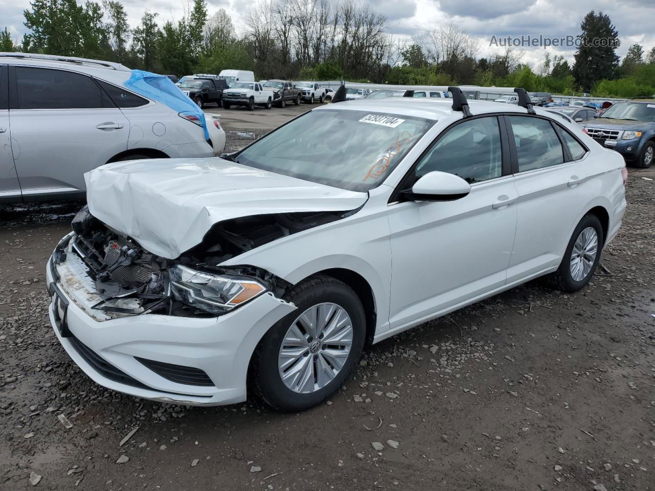 2019 Volkswagen Jetta S White vin: 3VWN57BU3KM106441