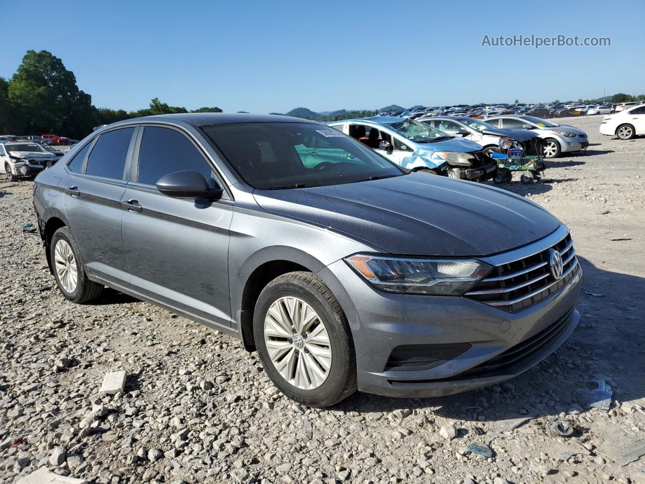 2019 Volkswagen Jetta S Gray vin: 3VWN57BU5KM268474