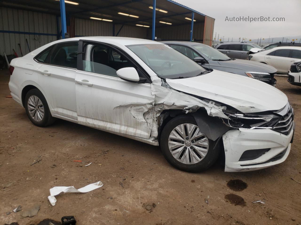 2019 Volkswagen Jetta S White vin: 3VWN57BU7KM043361