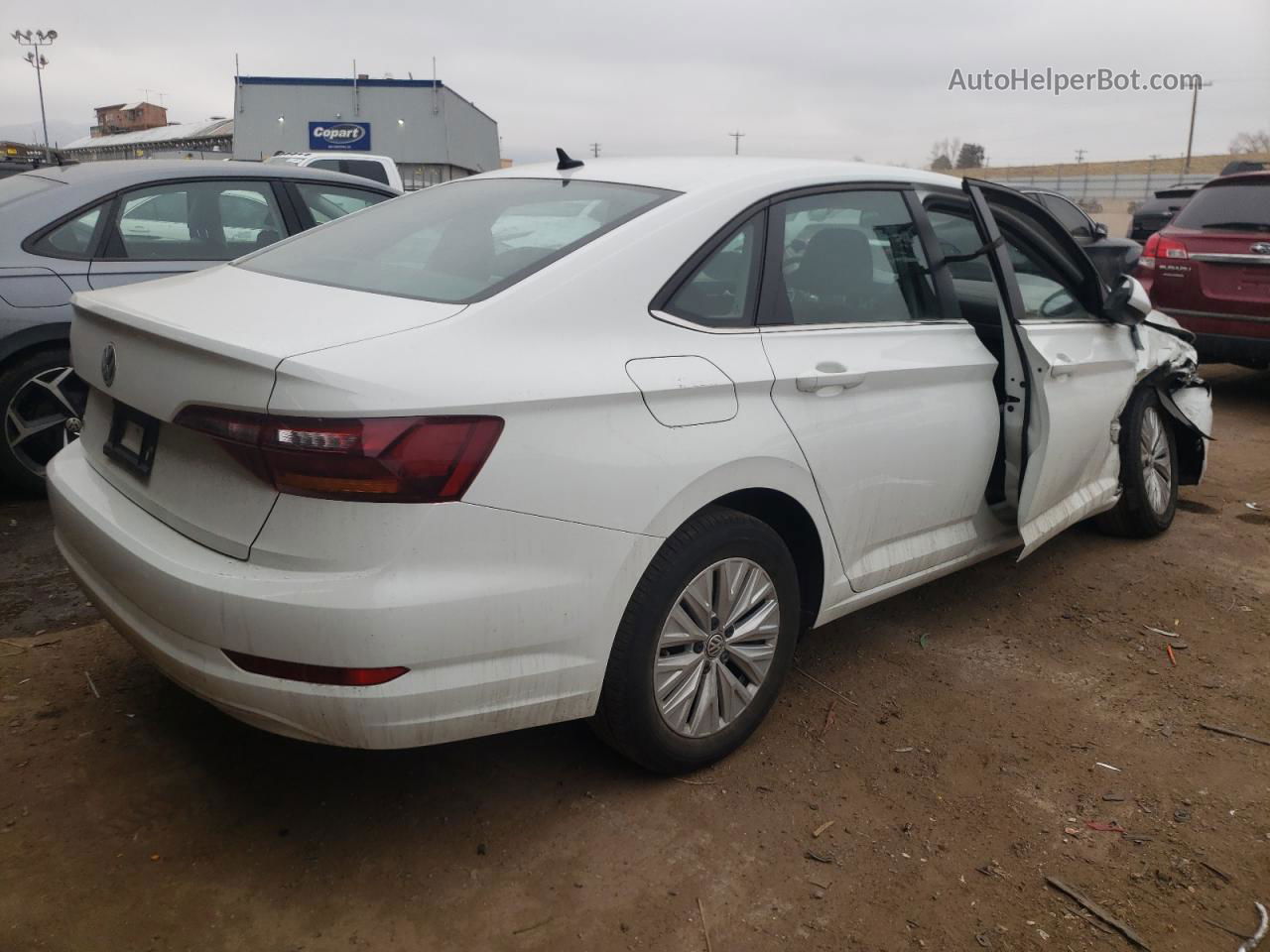 2019 Volkswagen Jetta S White vin: 3VWN57BU7KM043361