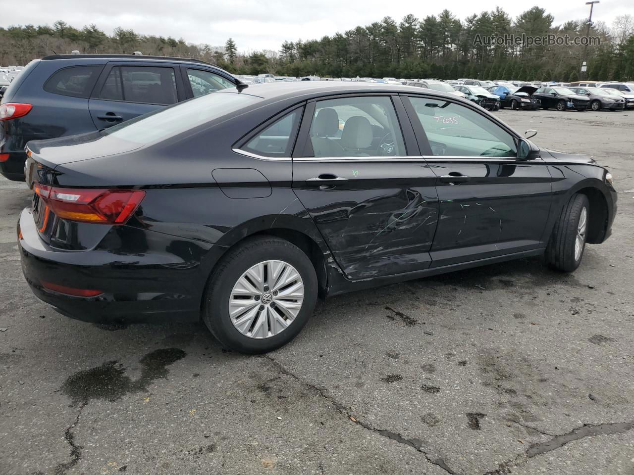 2019 Volkswagen Jetta S Черный vin: 3VWN57BU8KM096604