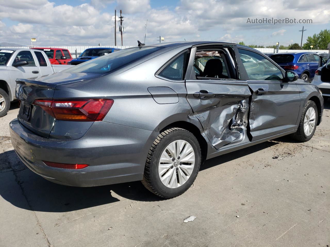 2019 Volkswagen Jetta S Gray vin: 3VWN57BUXKM099536