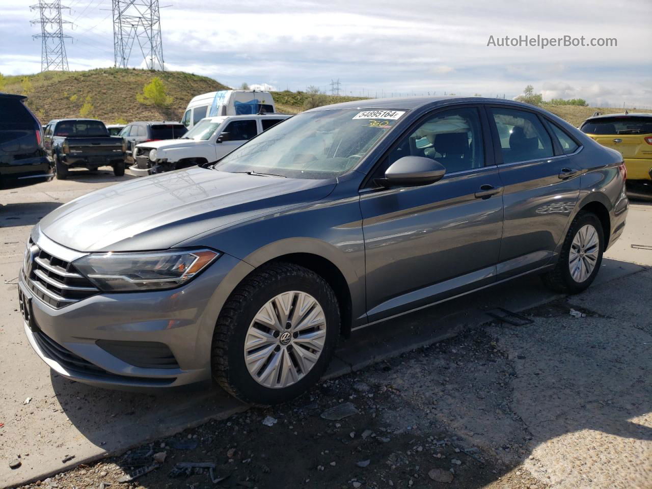 2019 Volkswagen Jetta S Gray vin: 3VWN57BUXKM099536