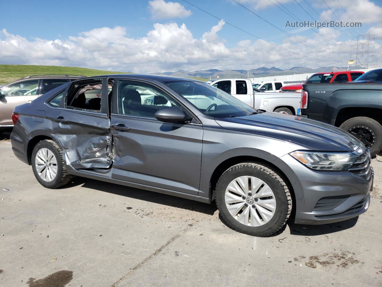 2019 Volkswagen Jetta S Gray vin: 3VWN57BUXKM099536