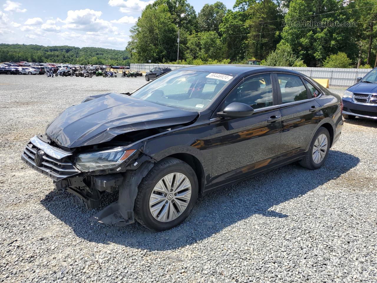 2019 Volkswagen Jetta S Черный vin: 3VWN57BUXKM206956