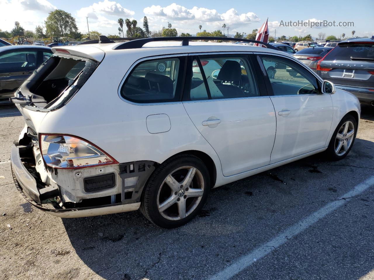 2009 Volkswagen Jetta Sel White vin: 3VWPA71K49M269534