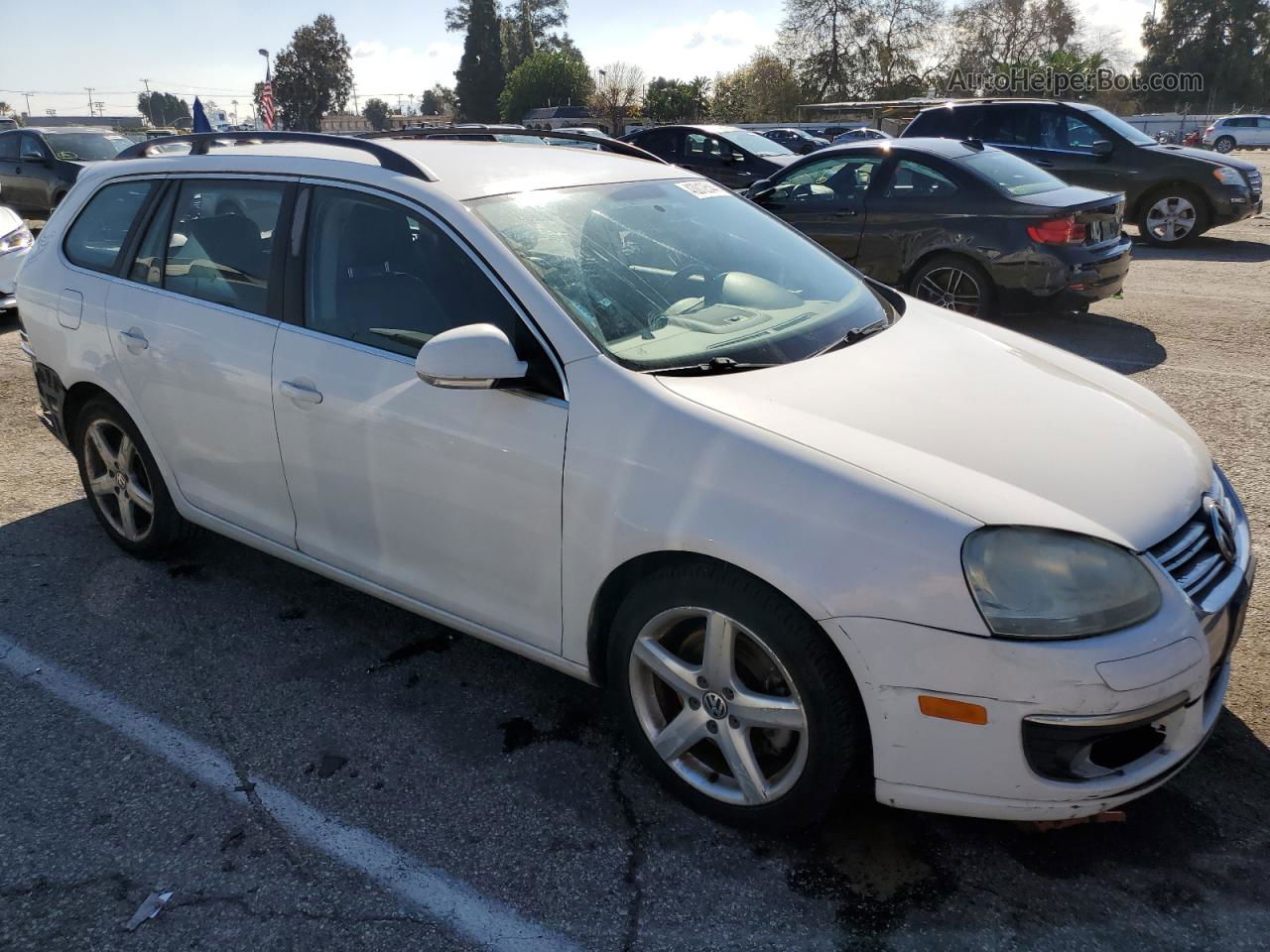 2009 Volkswagen Jetta Sel White vin: 3VWPA71K49M269534