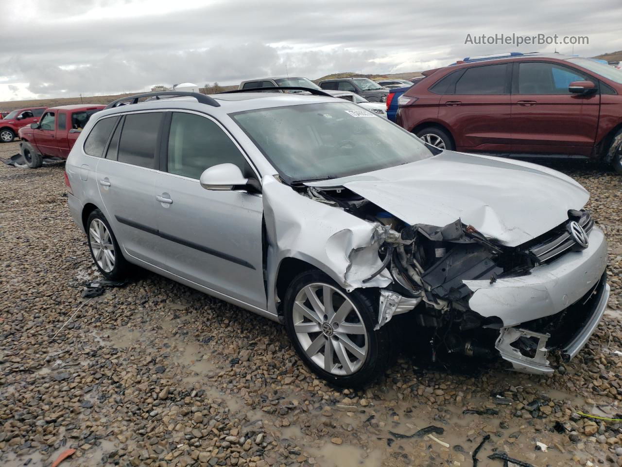 2013 Volkswagen Jetta Tdi Silver vin: 3VWPL7AJ0DM629067