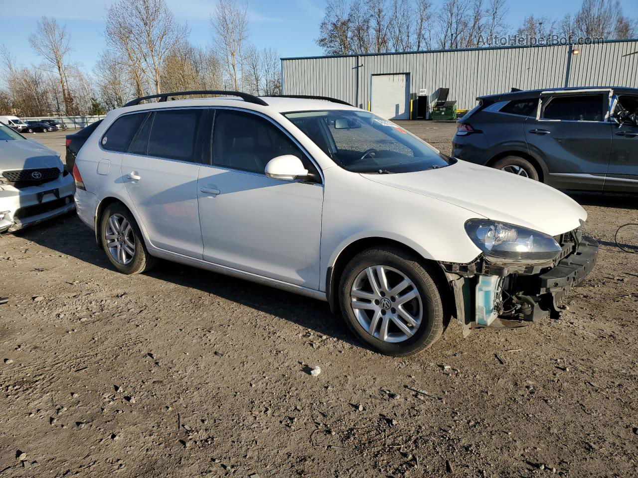 2014 Volkswagen Jetta Tdi White vin: 3VWPL7AJ0EM602047