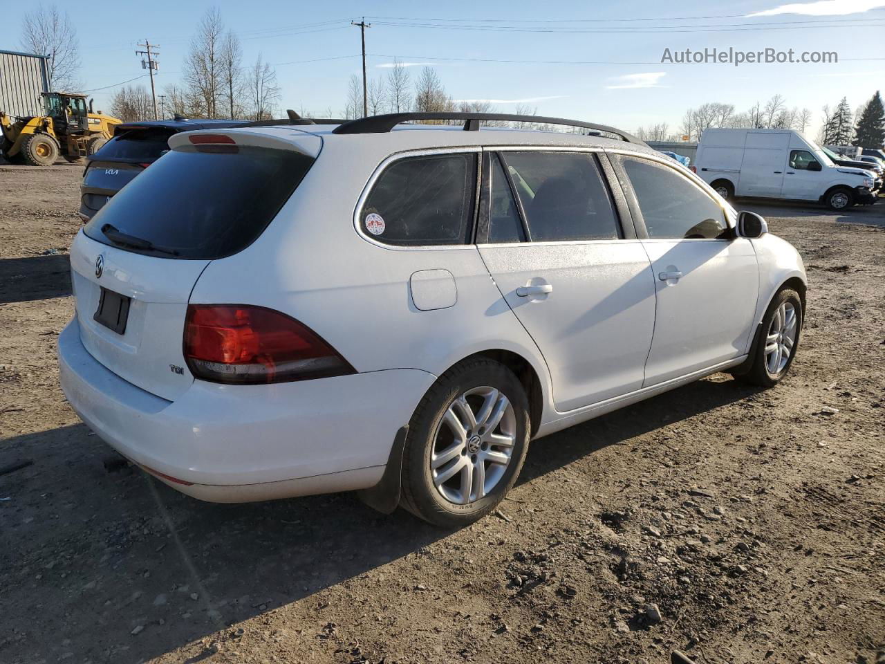 2014 Volkswagen Jetta Tdi White vin: 3VWPL7AJ0EM602047