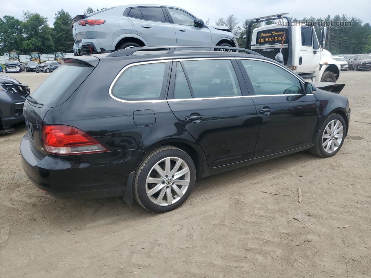 2014 Volkswagen Jetta Tdi Black vin: 3VWPL7AJ0EM605692