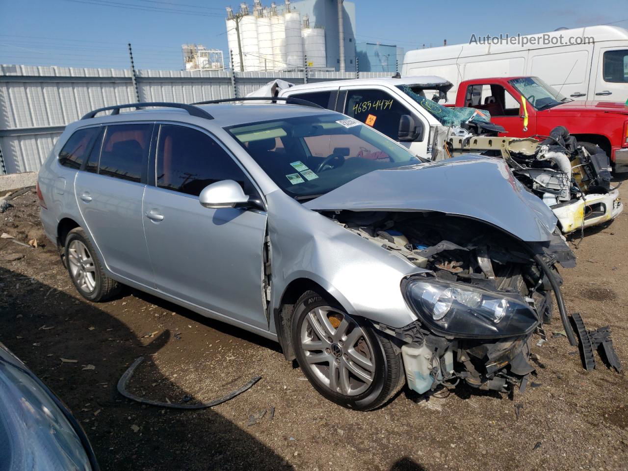 2012 Volkswagen Jetta Tdi Silver vin: 3VWPL7AJ1CM630789