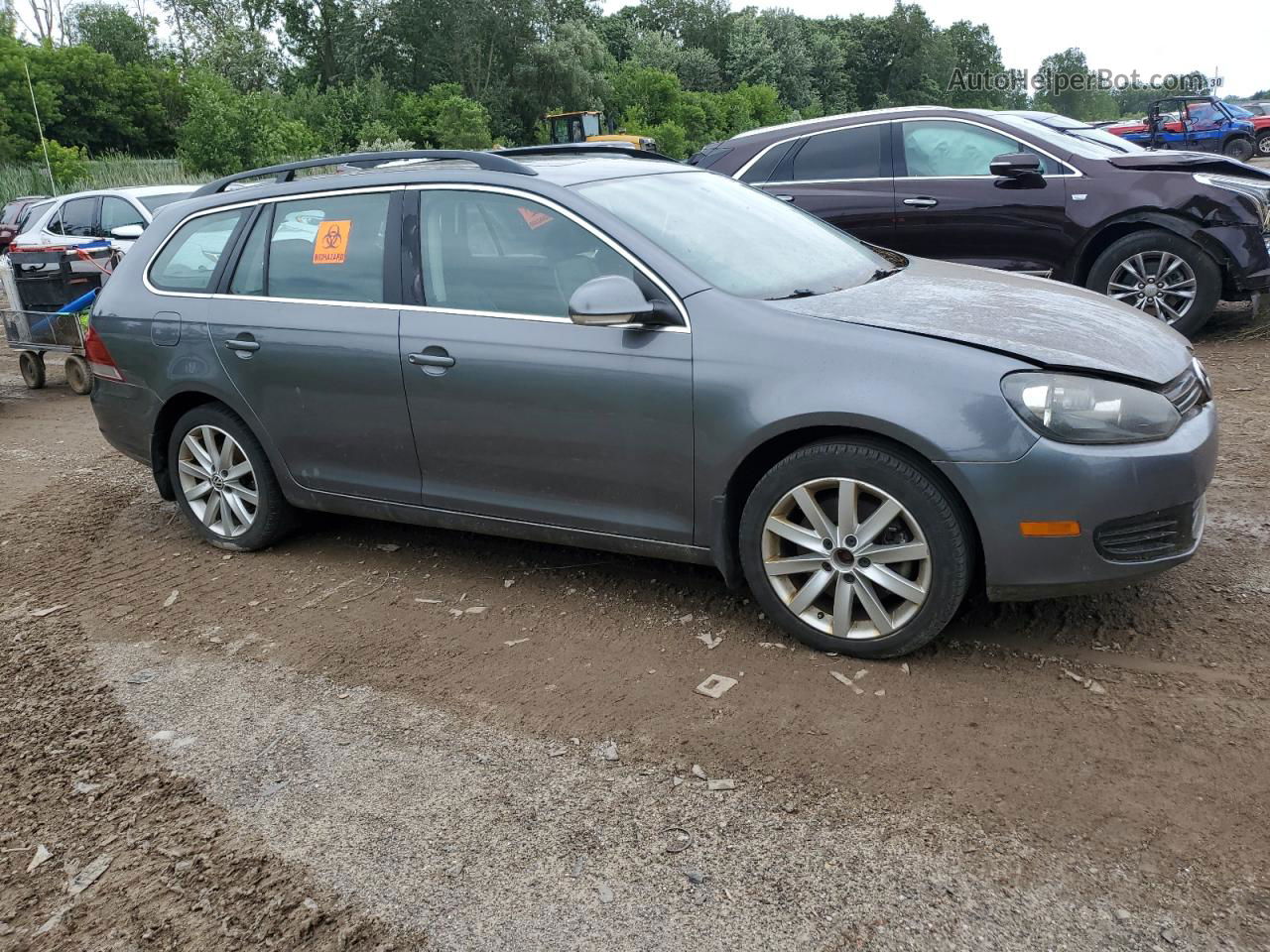 2012 Volkswagen Jetta Tdi Gray vin: 3VWPL7AJ1CM671164