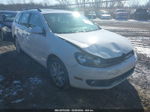 2013 Volkswagen Jetta Sportwagen 2.0l Tdi White vin: 3VWPL7AJ2DM606471