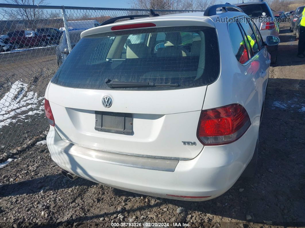 2013 Volkswagen Jetta Sportwagen 2.0l Tdi White vin: 3VWPL7AJ2DM606471