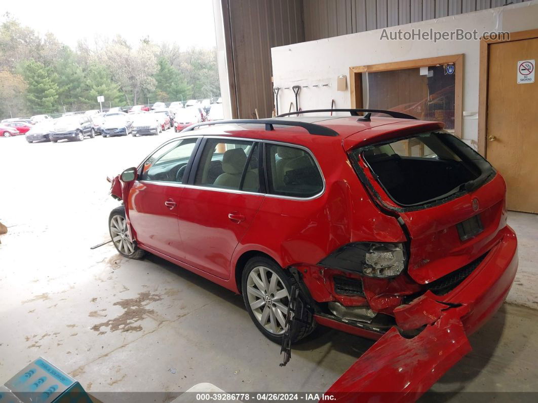 2013 Volkswagen Jetta Sportwagen 2.0l Tdi Red vin: 3VWPL7AJ2DM619690