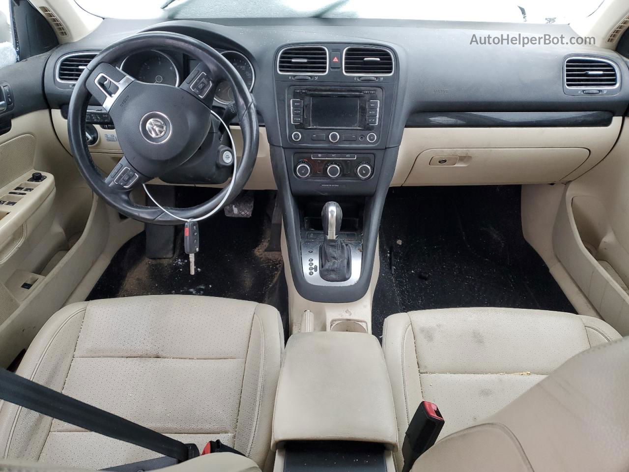 2014 Volkswagen Jetta Tdi Tan vin: 3VWPL7AJ2EM612496