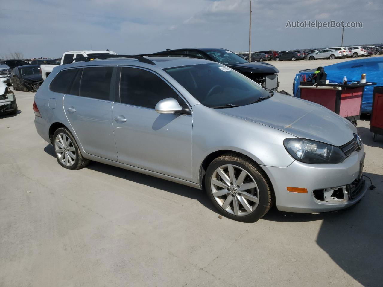 2014 Volkswagen Jetta Tdi Silver vin: 3VWPL7AJ2EM618623