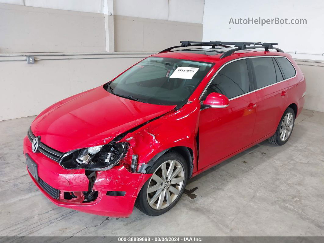 2013 Volkswagen Jetta Sportwagen 2.0l Tdi Red vin: 3VWPL7AJ3DM690199