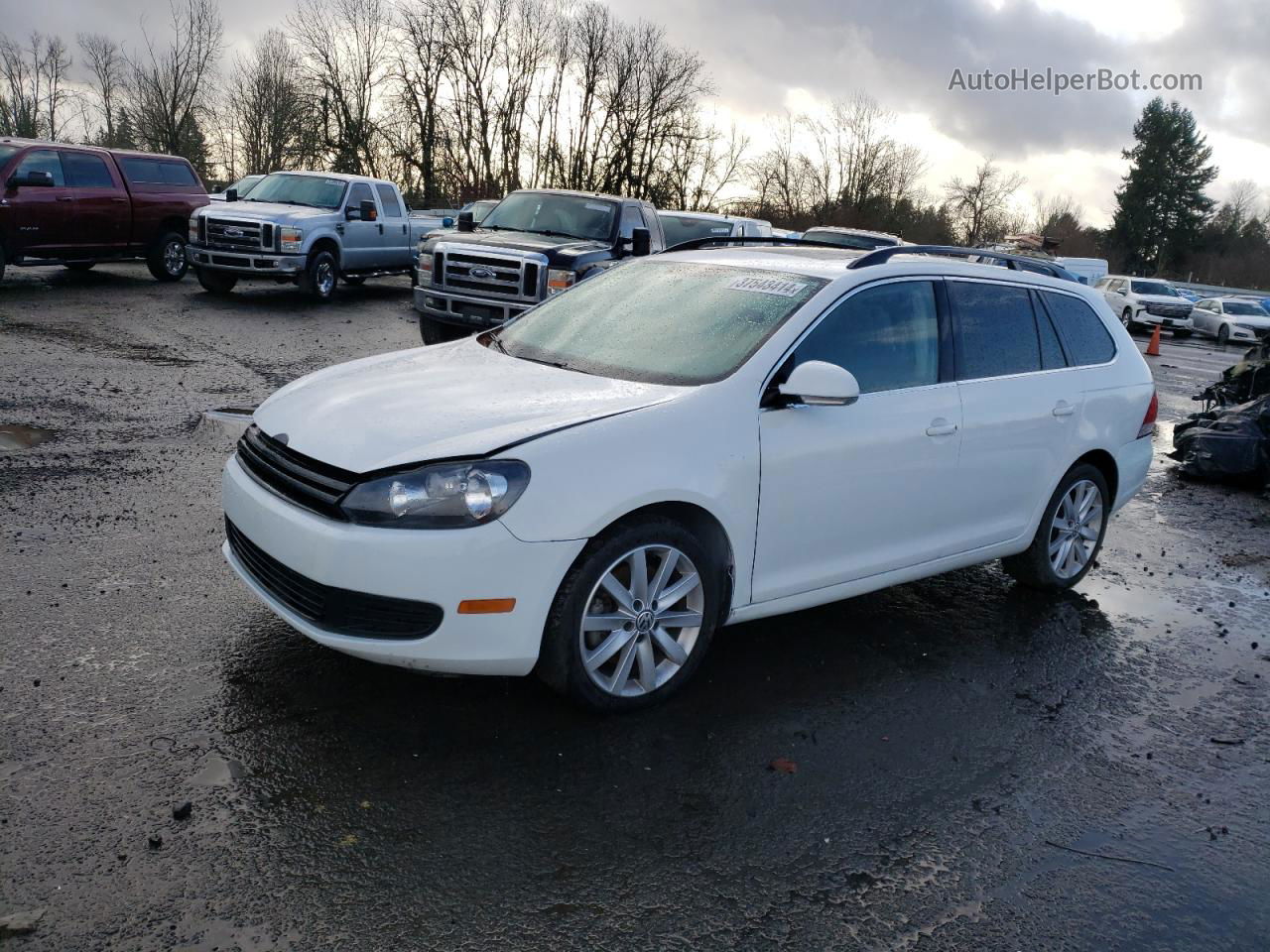 2014 Volkswagen Jetta Tdi White vin: 3VWPL7AJ3EM615567