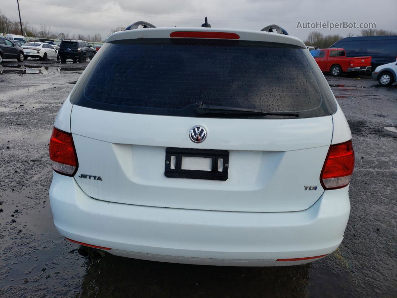 2014 Volkswagen Jetta Tdi White vin: 3VWPL7AJ3EM615567