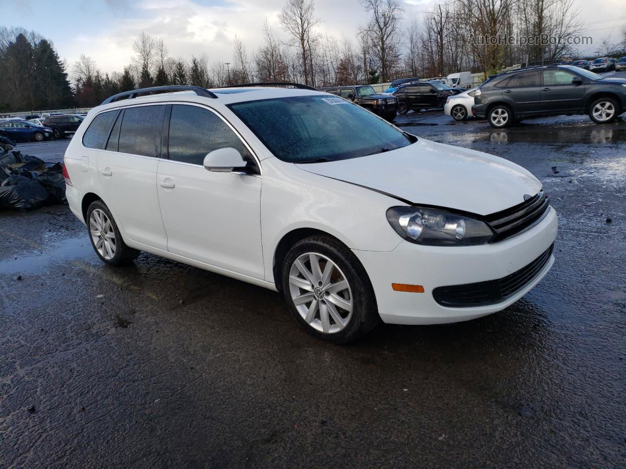 2014 Volkswagen Jetta Tdi White vin: 3VWPL7AJ3EM615567