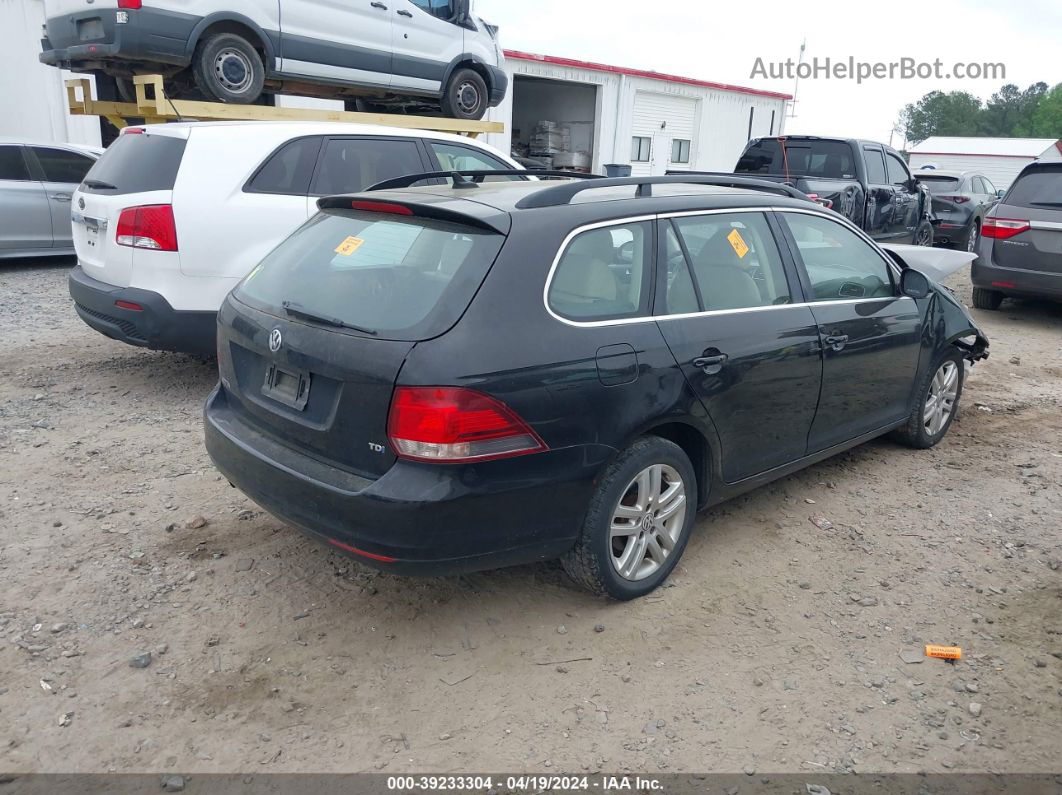 2014 Volkswagen Jetta Sportwagen 2.0l Tdi Black vin: 3VWPL7AJ3EM623099