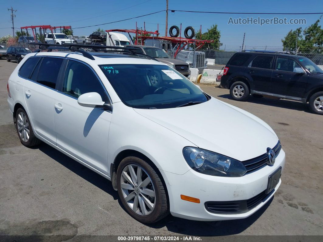 2014 Volkswagen Jetta Sportwagen 2.0l Tdi White vin: 3VWPL7AJ3EM627623