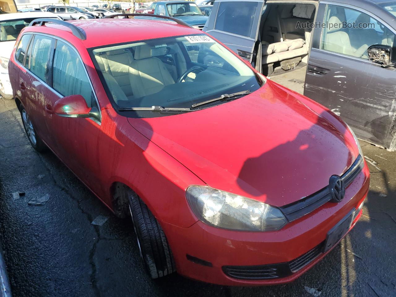 2011 Volkswagen Jetta Tdi Red vin: 3VWPL7AJ4BM628467