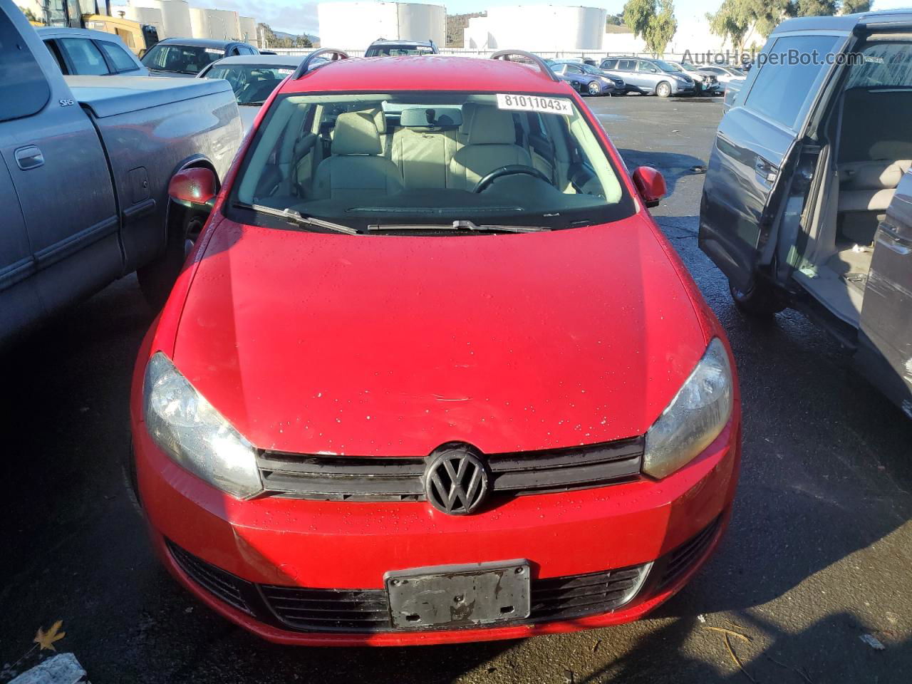 2011 Volkswagen Jetta Tdi Red vin: 3VWPL7AJ4BM628467