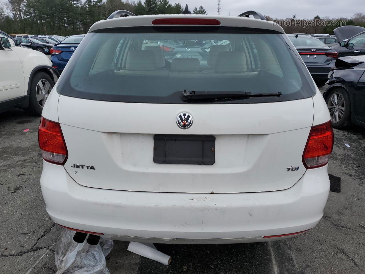 2012 Volkswagen Jetta Tdi White vin: 3VWPL7AJ4CM679100