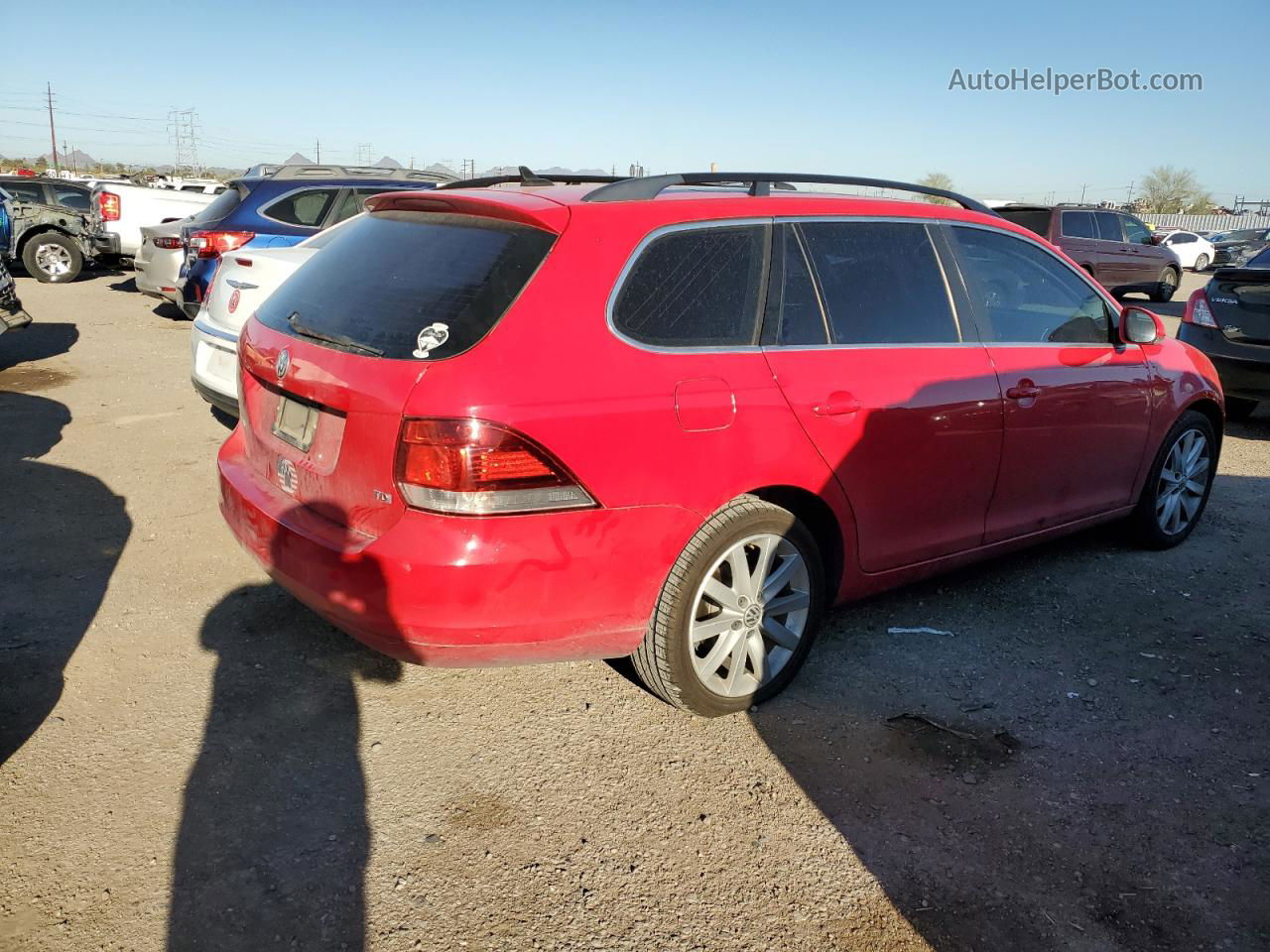 2012 Volkswagen Jetta Tdi Красный vin: 3VWPL7AJ4CM707879