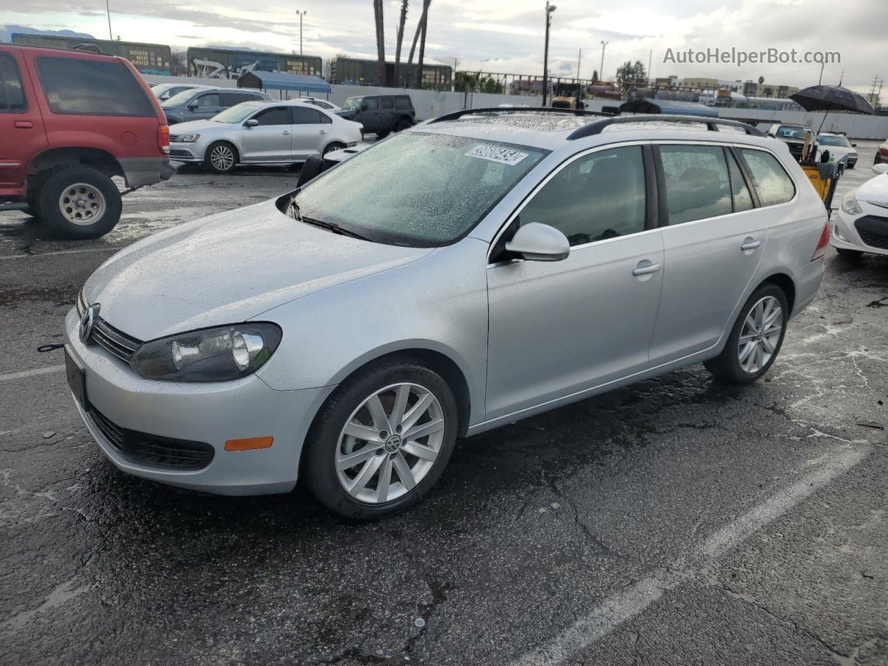 2013 Volkswagen Jetta Tdi Silver vin: 3VWPL7AJ4DM690681