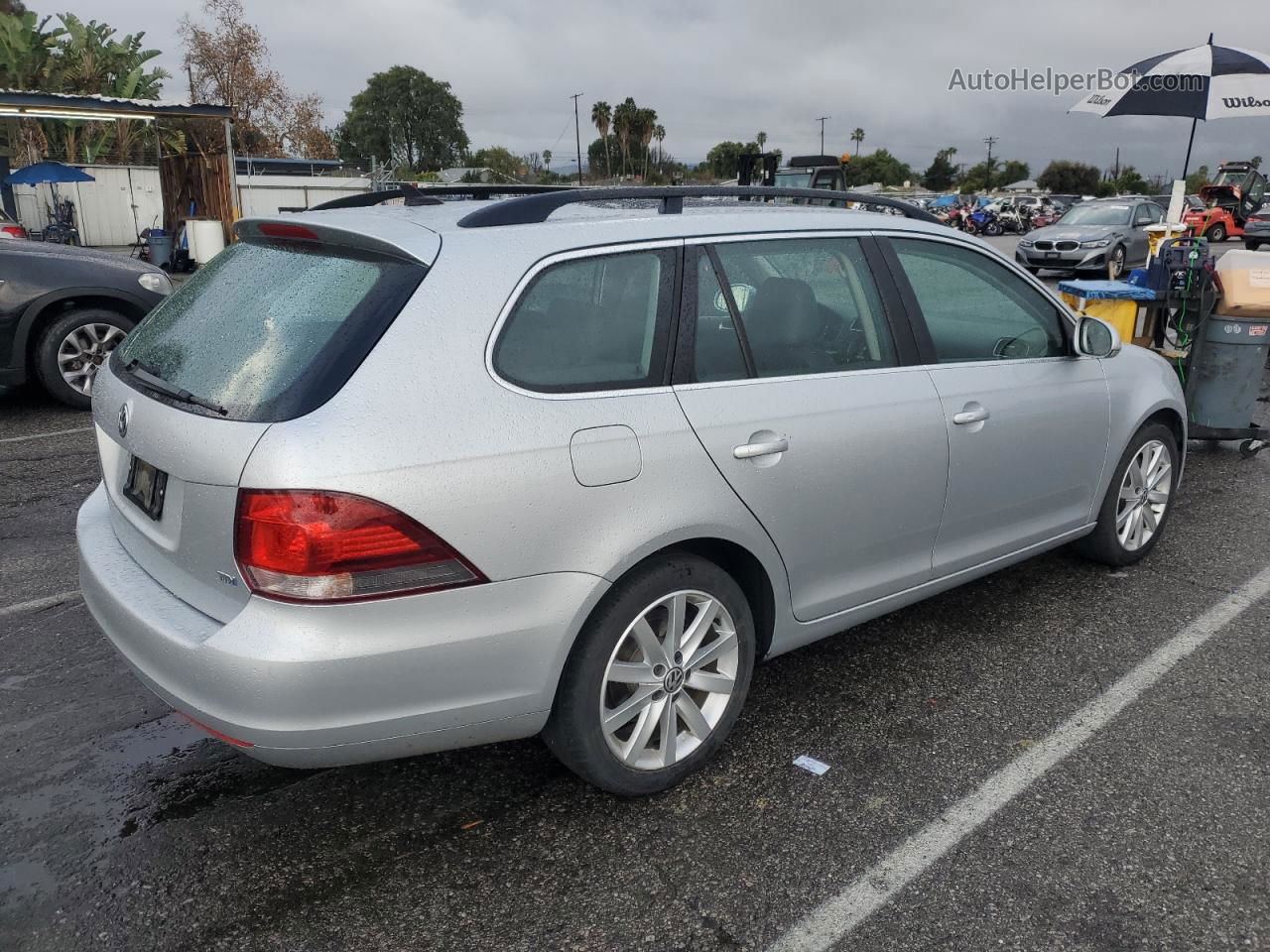 2013 Volkswagen Jetta Tdi Silver vin: 3VWPL7AJ4DM690681