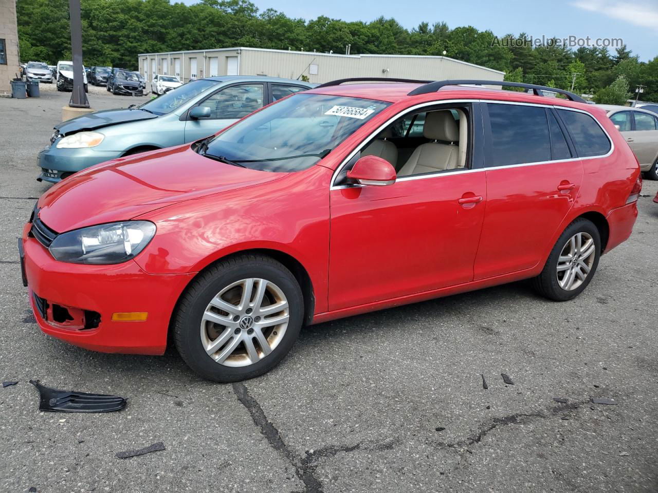 2012 Volkswagen Jetta Tdi Red vin: 3VWPL7AJ5CM653461