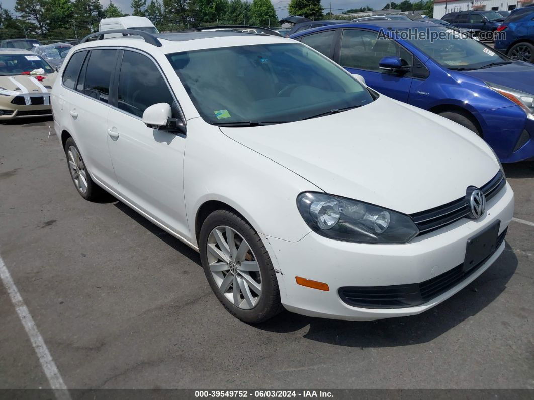 2012 Volkswagen Jetta Sportwagen 2.0l Tdi White vin: 3VWPL7AJ5CM711438