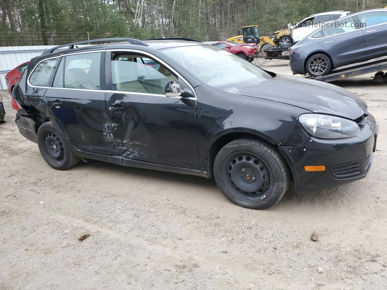 2012 Volkswagen Jetta Tdi Black vin: 3VWPL7AJ5CM713917