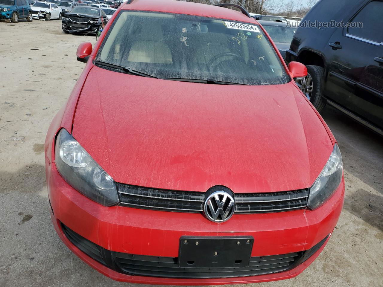 2014 Volkswagen Jetta Tdi Red vin: 3VWPL7AJ5EM608636