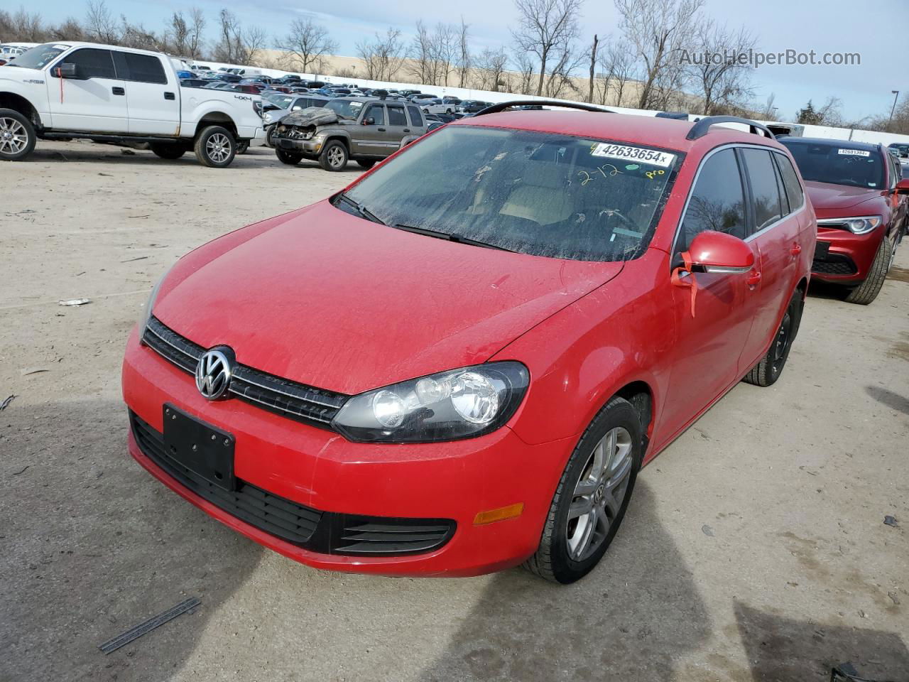 2014 Volkswagen Jetta Tdi Red vin: 3VWPL7AJ5EM608636