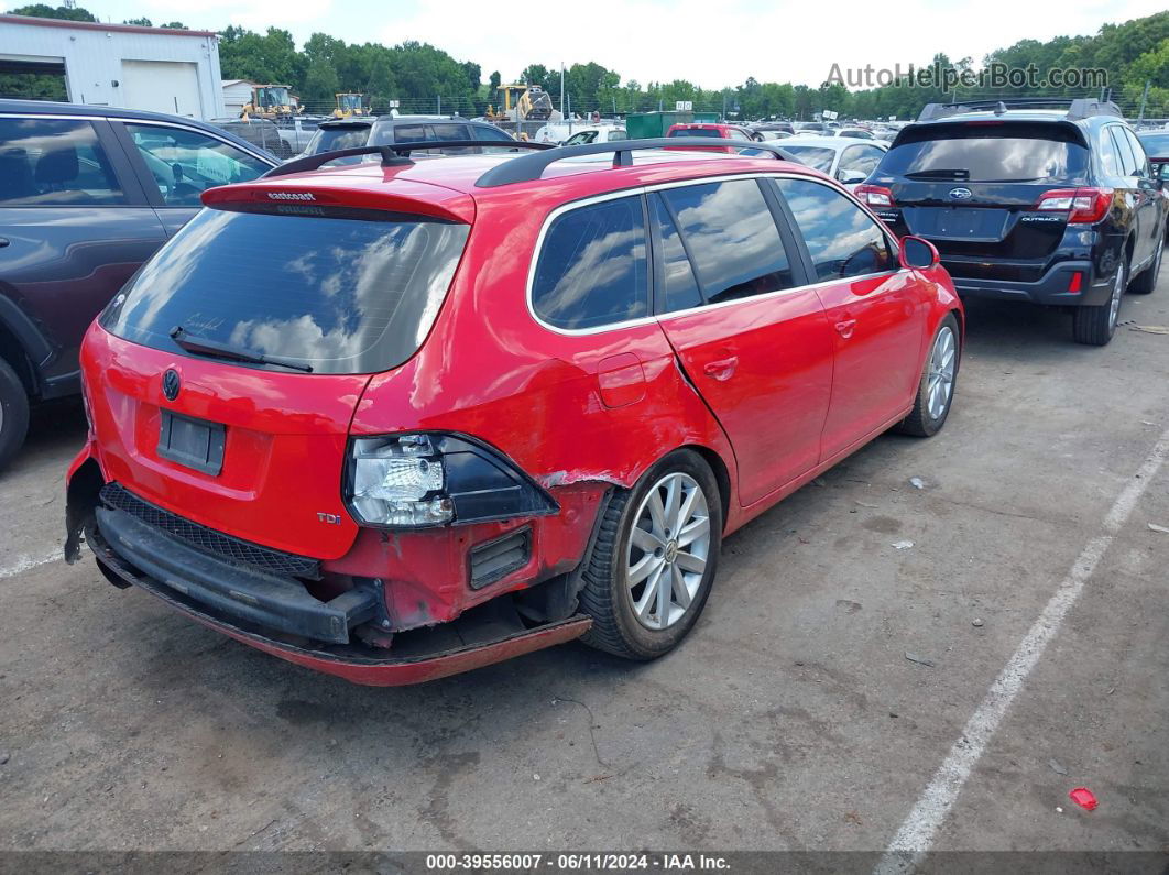 2012 Volkswagen Jetta Sportwagen 2.0l Tdi Red vin: 3VWPL7AJ6CM698070