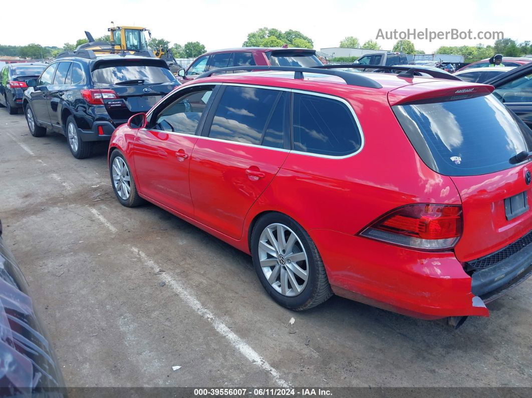 2012 Volkswagen Jetta Sportwagen 2.0l Tdi Red vin: 3VWPL7AJ6CM698070