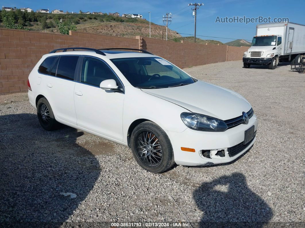 2014 Volkswagen Jetta Sportwagen 2.0l Tdi White vin: 3VWPL7AJ6EM601078